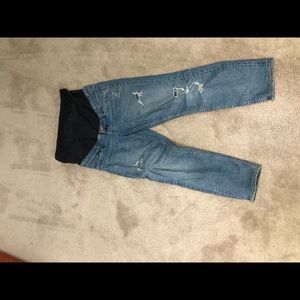 Maternity ripped jeans